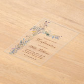 確認フローラクロス アクリル招待状 (レイダウン)