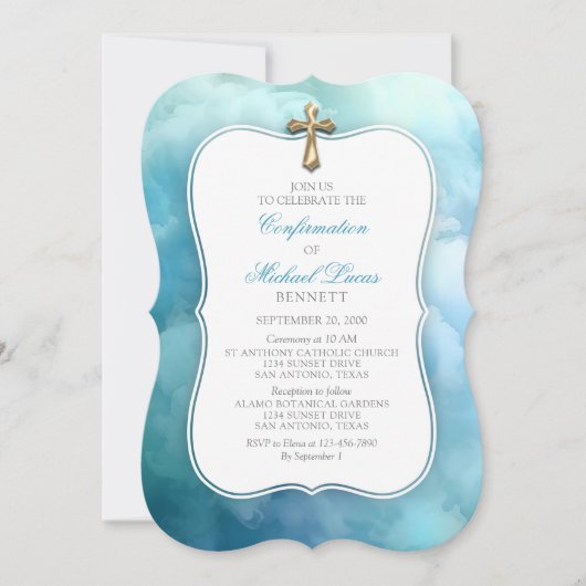 確認ボーイズ招待状 招待状 (正面)