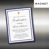 確認ボーイ青王室の白ミニマル主義者 マグネット招待状