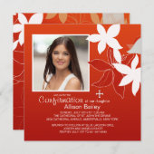 確認ユリの宗教写真の招待状 招待状 (正面/裏面)