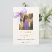 確認ラベンダーボウフォトクリーム サンキューカード (スタンド正面)
