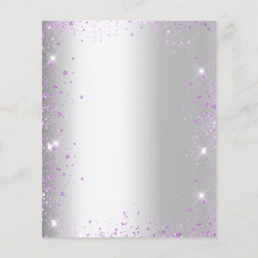 確認ラベンダー銀の予算の招待状 チラシ (裏面)