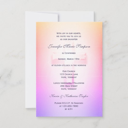 確認光レインボークロス 招待状 (正面)