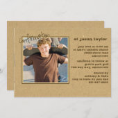 確認写カジュアル真招待状 招待状 (正面/裏面)