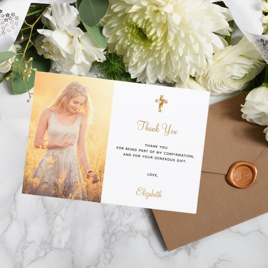 確認写真クロスサンキューカード 招待状