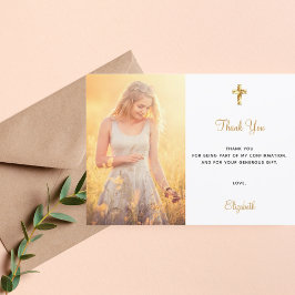 確認写真クロスサンキューカード 招待状