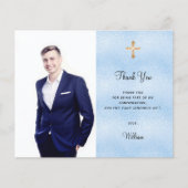 確認写真ボーイブルーバジェットサンキューカード (正面)