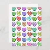 確認前向きのバレンタインのはがき ポストカード (正面/裏面)