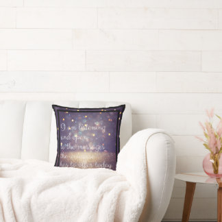 確認前向きグリッター紫/金ゴールド クッション