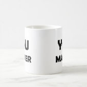 確認前向き – お客様の問題やる気を起こさせる コーヒーマグカップ (中央)