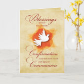 確認及び聖餐のお祝いの恵み カード (黄色い花)