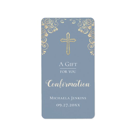 確認塵ブルー金ゴールドハンドサニタイザー ラベル (正面)