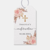 確認女子パンパスグラス赤面感謝していユー ギフトタグ (正面)