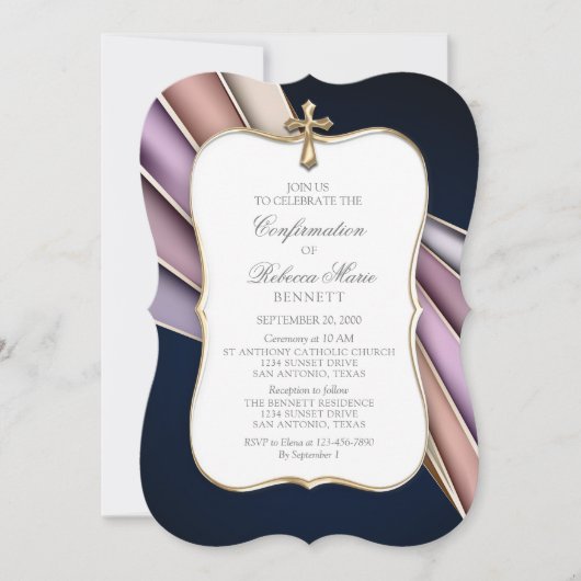 確認女子招待状 招待状 (正面)