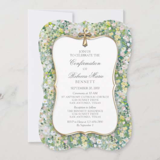 確認女子招待状 招待状 (正面)