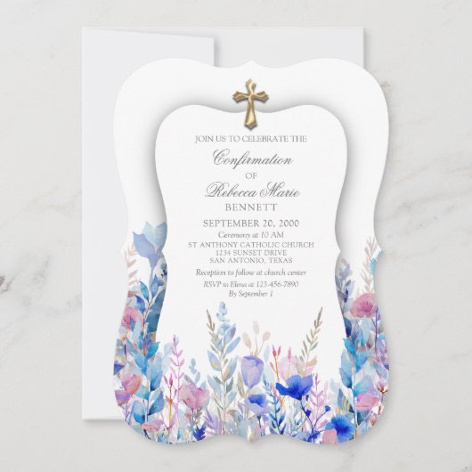 確認女子招待状 招待状 (正面)