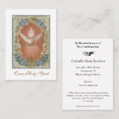 確認宗教聖霊ドーブ座席表 プレイスカード (正面/裏面)