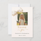 確認弓の写真クリーム サンキューカード (正面)