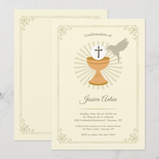 確認手描き招待状 招待状 (正面/裏面)