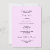 確認招待状ドーブアンドクロスオンピンク招待状 招待状 (裏面)