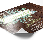 確認招待状ユーカリプトゥスグリーンリーブッジ フォトプリント            (角)