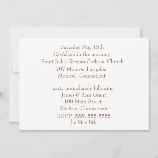 確認招待状 招待状 (裏面)