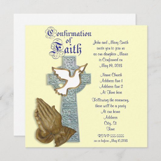 確認招待状 招待状 (正面/裏面)