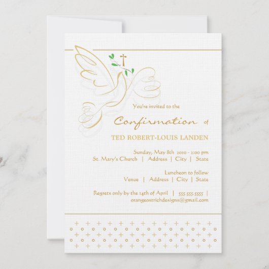 確認招待状 招待状 (正面)