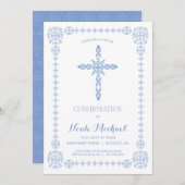 確認招待状、Crossとのエレガント招待状 招待状 (正面/裏面)