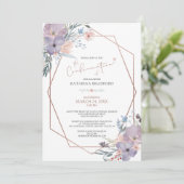 確認水の色ワイルドフラワーパープル銅 招待状 (スタンド正面)