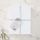 確認水カラーフローラスクリプトパープル赤面 ギフトタグ (より糸付き)