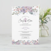 確認水カラーフローラ山花紫 招待状 (スタンド正面)