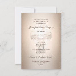 確認淡い色のバラクロス 招待状