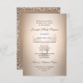 確認淡い色のバラクロス 招待状 (正面/裏面)