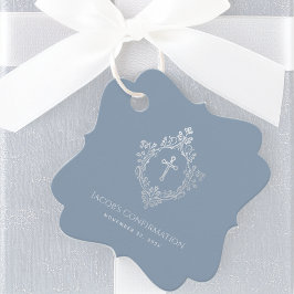 確認用クレストダスティブルーフェイクシルバーヴィンテージ フェイバータグ