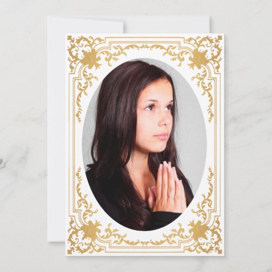 確認用フェイク金箔ヴィンテージエレガント 招待状 (裏面)