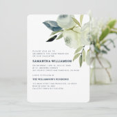 確認用水モダン色フローラ 招待状 (スタンド正面)