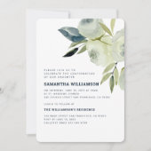 確認用水モダン色フローラ 招待状 (正面)