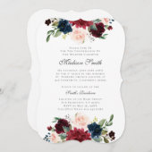 確認用水彩フローラ 招待状 (正面/裏面)