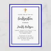 確認用王室の青白 インビテーションポストカード (正面)