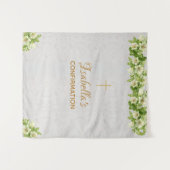 確認用背景 | 大理石 ゴールド 十字架 ユリ タペストリー (正面(横))