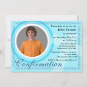 確認男の子招待状青 招待状 (正面)