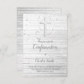 確認白木素朴 招待状 (正面/裏面)