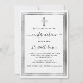 確認白銀クロス贅沢 招待状 (正面)