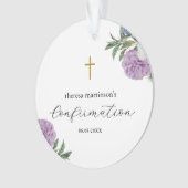 確認紫かわいらし色フローラ(十字) オーナメント (正面)