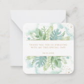 確認緑と水彩優先ノート ノートカード (裏面)