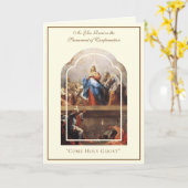 確認聖幽霊ペンテコステヴァージンメアリーカー カード (黄色い花)