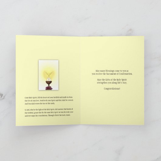 確認聖霊祈りの言葉 カード (内部)