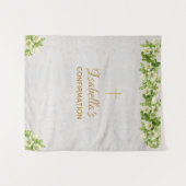 確認背景 | 大理石金ゴールドクロスリリー タペストリー (正面(横))