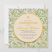 確認葉フェイク金ゴールド男女兼用 招待状 (正面)